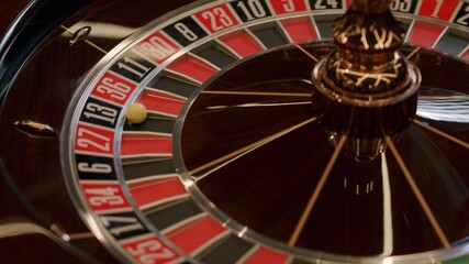 roulette wheel with a ball