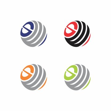 Abstract Letters SW or WS Logo Vector 002