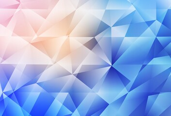 Light Pink, Blue vector low poly texture.