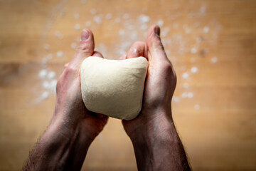 preparing pizza dough balls