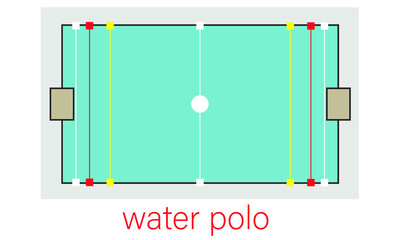 Sports ground for team water polo games
