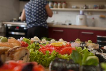 woman preparing food in the kitchen