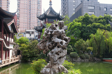 shanghai confucius temple kui xing pagoda and ling bi stone