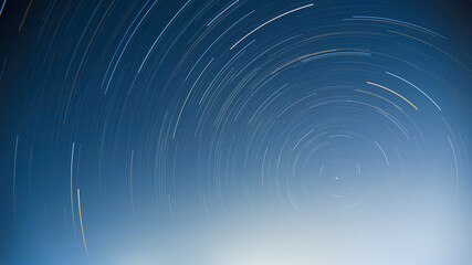 Polaris and the stars around. Faint star trails due to heavy light pollution in the city....