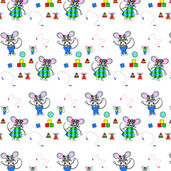 seamless pattern with flowers and butterflies