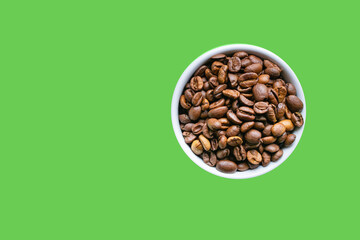 coffee beans freshly roasted arabica or robusta blend snack future drink healthy meal top view copy space for text food background rustic image