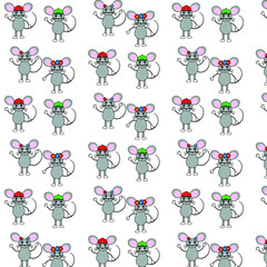 Children's pattern. mice. Mouse vector.