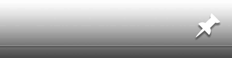 Symbol eines Pinwand Pin auf einem Grauverlauf