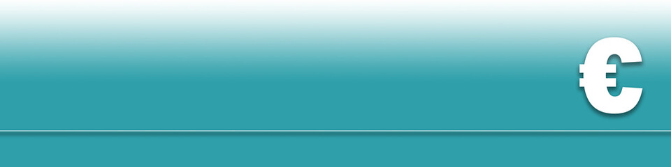 Euro Symbol auf einem türkis Hintergrund