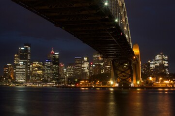 Fototapeta na wymiar Sydney Harbour Bridge and City Nightscape