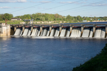 hydro power station on river Volkhov, Russia