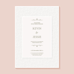wedding invitation card with floral pattern