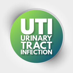 UTI - Urinary Tract Infection acronym, health concept background