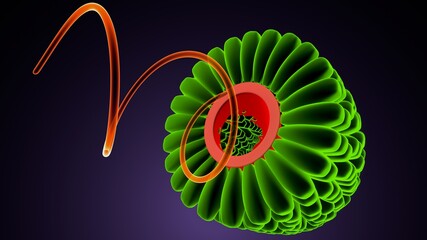 3d illustration of Tobacco diseases. Mosaic virus infection.