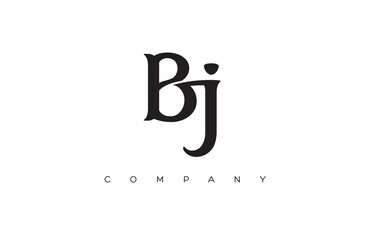 initial BJ logo design vector