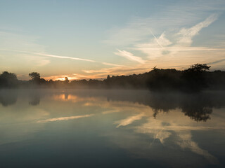 Fototapeta premium sunrise over the river