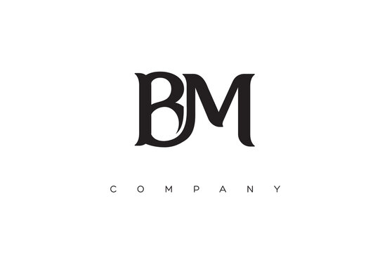 initial BM logo design vector