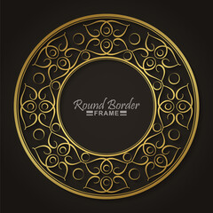 Luxury round border frame design