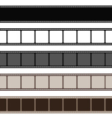 Set film strip isolated on white background. Old retro film strip frame. Vector stock