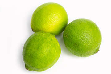 group of fresh green lime fruits