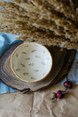 Handmade ceramic craft ware. Bowl.