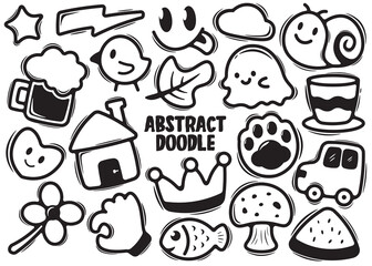 abstract hand drawn doodle element vector