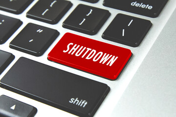 Shutdown Word on Computer Keyboard Keys