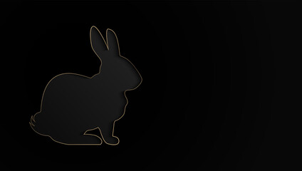 Premium Easter design, ‘’Happy Easter ‘’ text message on the luxury background for cover, invitation, poster, banner, flyer, placard. Minimal template design for branding, advertising.