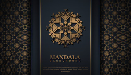 Luxury ornamental mandala background with arabic islamic east pattern style premium