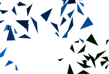 Dark Blue, Green vector template with crystals, triangles.