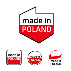 Wyprodukowano w Polsce PRODUKT POLSKI made in poland znak ikona symbol na opakowania - obrazy, fototapety, plakaty