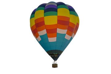 Colourful Hot Air Balloon isolate on white bacground.