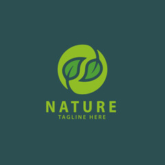 leaf nature logo template