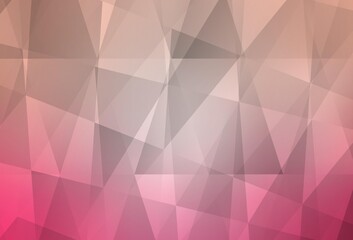 Light Pink vector low poly layout.