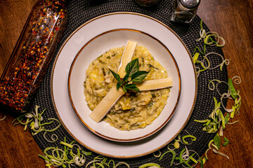 Zucchini and cheese piamontese rice