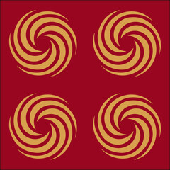 Fototapeta na wymiar Set of spiral and swirls logo design elements, icons, symbols, and signs.