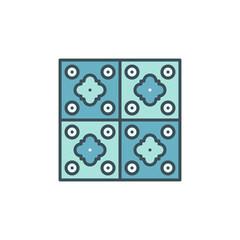 Wall Tile vector concept colored icon or symbol