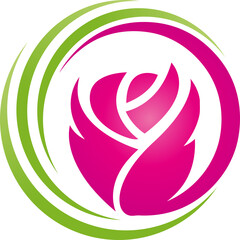 Blume, Rose, Geschenk, Vektor, Logo	