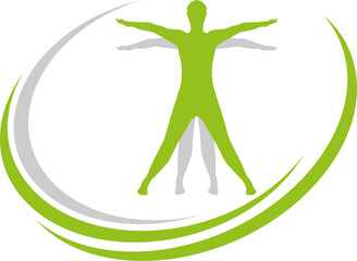 Person in Bewegung, Mensch, Fitness, Sport, Logo
