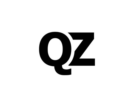 QZ ZQ letter logo design vector template