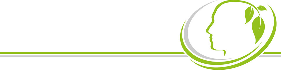 Menschen, Gesicht, Kopf und Blätter, Hintergrund