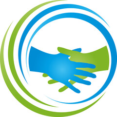 Handschlag, Zwei Hände, Logo