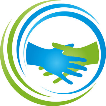 Handschlag, Zwei H&auml;nde, Logo