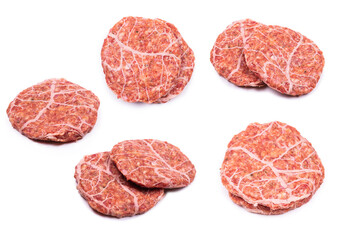Burger cutlet isolated on white.