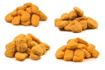 Nuggets isolated on a white background.