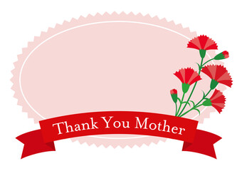 母の日 カーネーション リボン フレーム07
