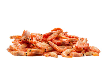 Shrimps isolated on a white background.