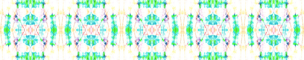 Azerbaijan Tapestry. White Watercolor Splash.