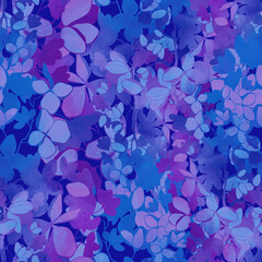 Imprints meadow wild flowers seamless pattern