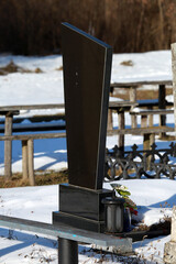 The grave in the cemetery